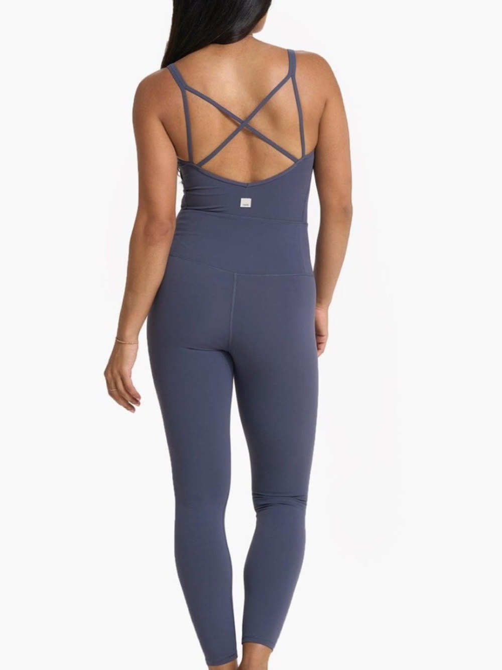 Vuori Slate Blue Strappy Jumpsuit Romper